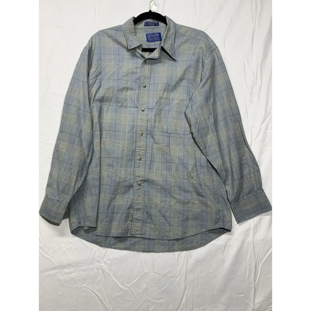 Pendleton Broadway Cloth Men's Size‎ Large Long Sleeve Button Down Cotton Shirt